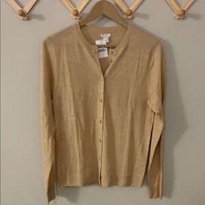 J Crew light camel tan cardigan